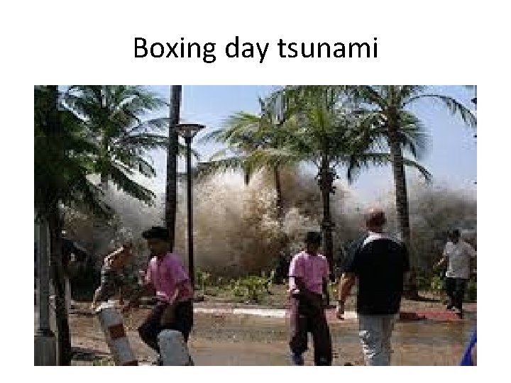 Boxing day tsunami 