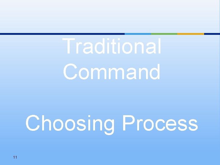 Traditional Command Choosing Process 11 