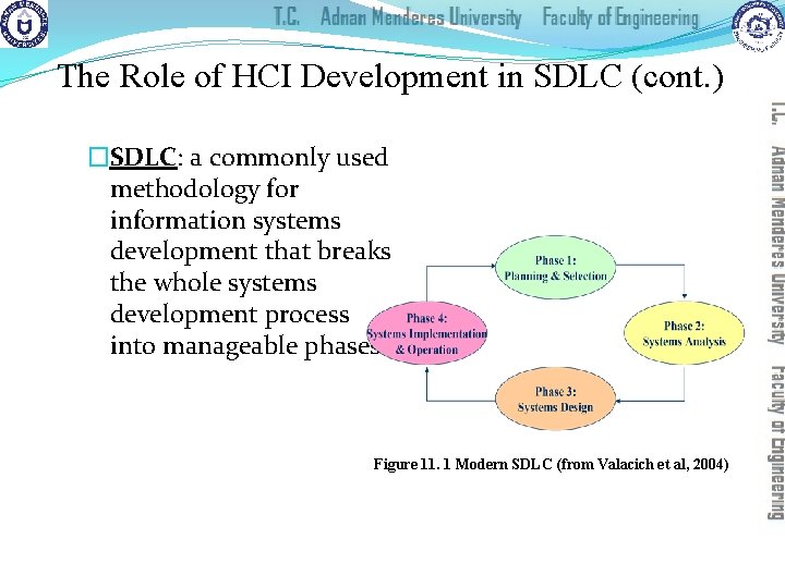 The Role of HCI Development in SDLC (cont. ) �SDLC: a commonly used methodology