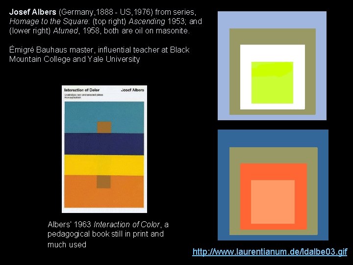 Josef Albers (Germany, 1888 - US, 1976) from series, Homage to the Square: (top
