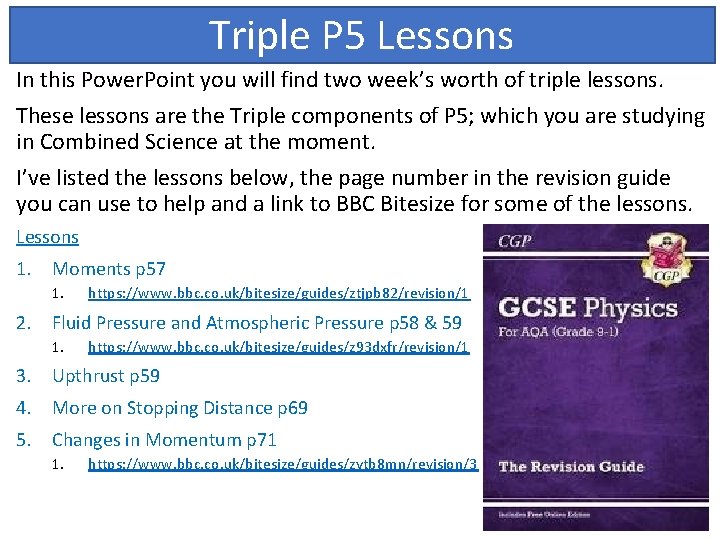 Triple P 5 Lessons In this Power Point
