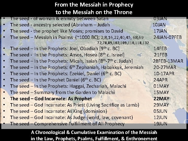  • • From the Messiah in Prophecy to the Messiah on the Throne