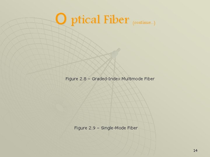 O ptical Fiber (continue. . . ) Figure 2. 8 – Graded-Index Multimode Fiber