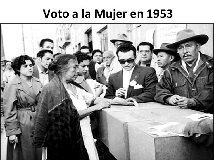 Voto a la Mujer en 1953 