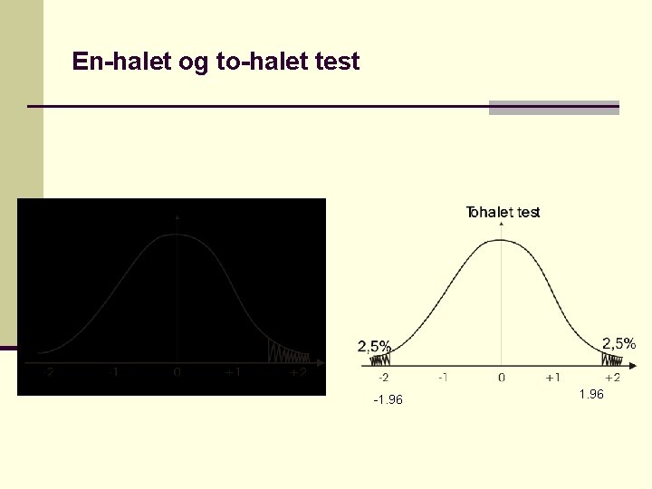 En-halet og to-halet test 1. 65 -1. 96 