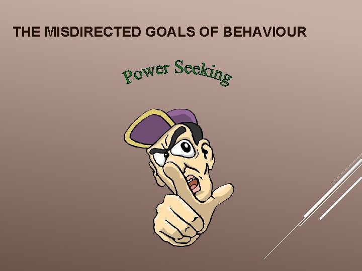 THE MISDIRECTED GOALS OF BEHAVIOUR 