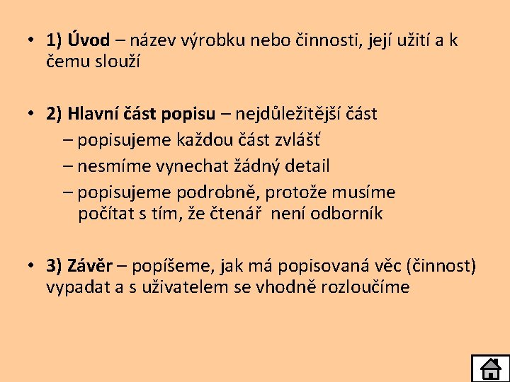  • 1) Úvod – název výrobku nebo činnosti, její užití a k čemu