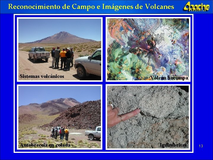 Reconocimiento de Campo e Imágenes de Volcanes Sistemas volcánicos Autobreccia en colada ARGENTINA Volcán