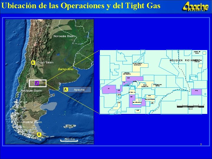 Ubicación de las Operaciones y del Tight Gas ARGENTINA Noroeste Basin JAGUEL DE BARA