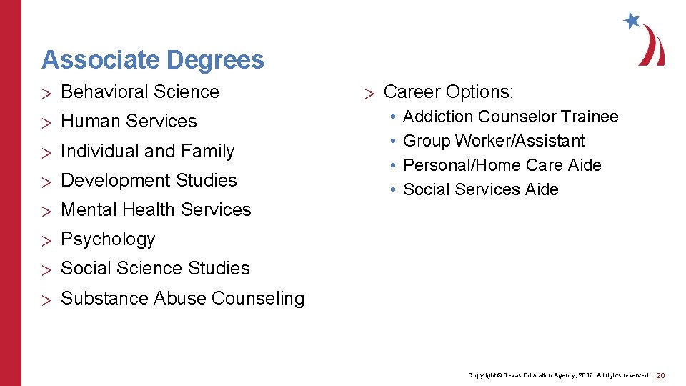 Associate Degrees > Behavioral Science > Human Services > Individual and Family > Development