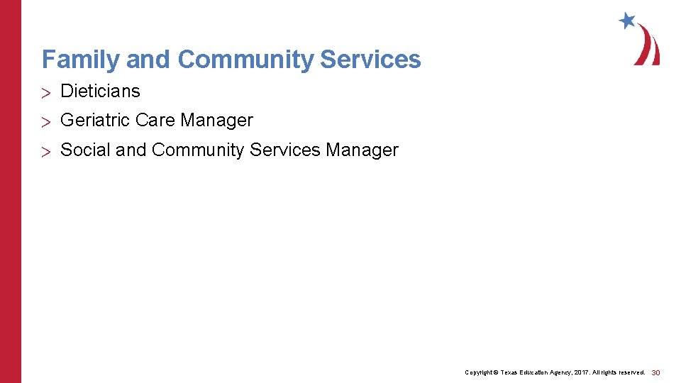 Family and Community Services > Dieticians > Geriatric Care Manager > Social and Community