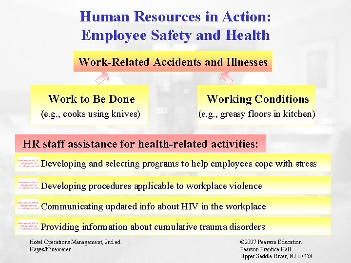 Human Resources in Action: Employee Safety and Health Work-Related Accidents and Illnesses Work to