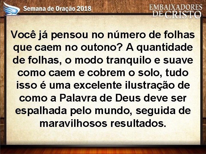 Você já pensou no número de folhas que caem no outono? A quantidade de