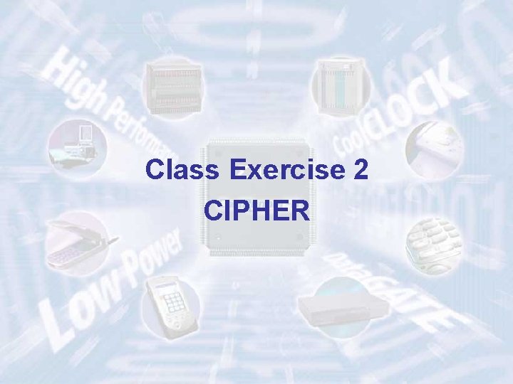 Class Exercise 2 CIPHER 