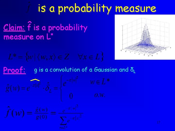 is a probability measure Claim: f is a probability measure on L* Proof: g is a probability measure Claim: f is a probability measure on L* Proof: g
