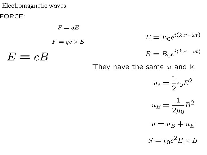 Electromagnetic waves 