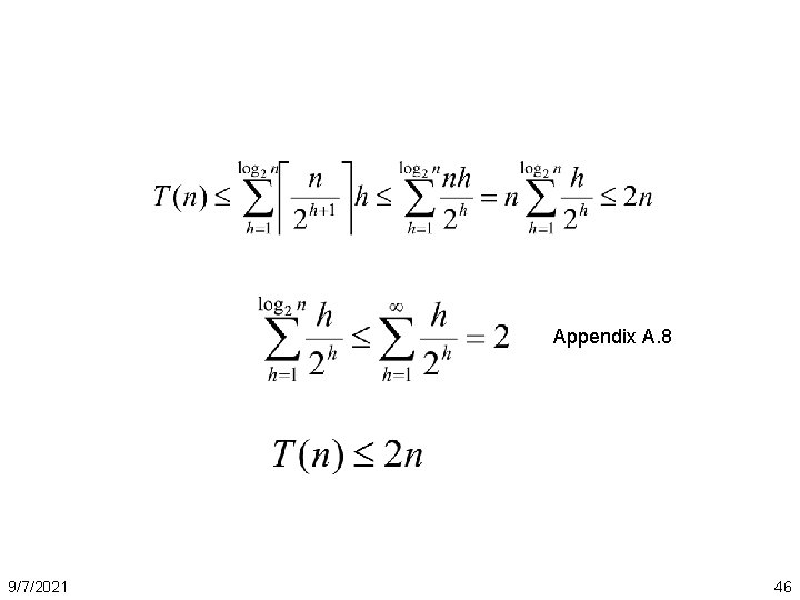 Appendix A. 8 9/7/2021 46 