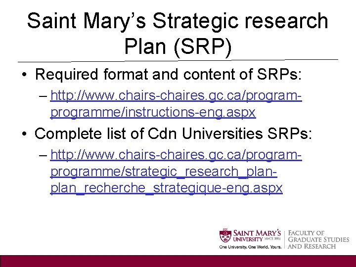 Science Srp Examples Saint Marys Strategic research Plan SRP Required format