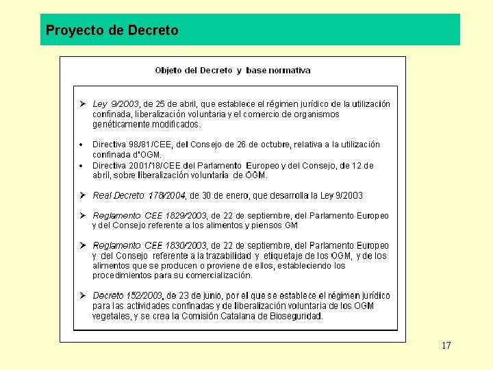 Proyecto de Decreto 17 