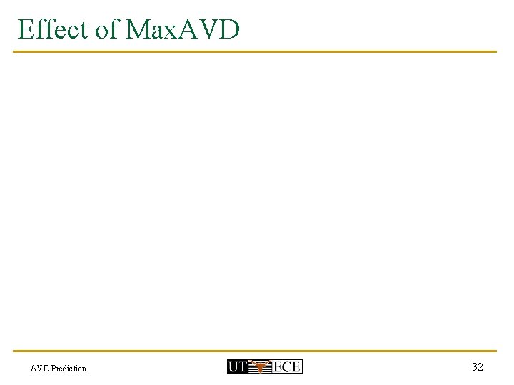 Effect of Max. AVD Prediction 32 