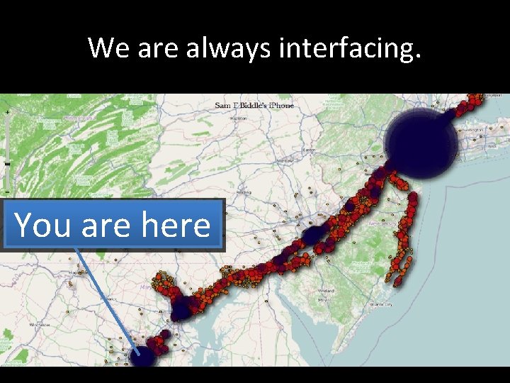 We are always interfacing. You are here 