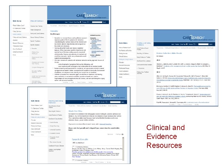 Clinical and Evidence Resources 
