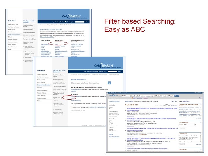 Filter-based Searching: Easy as ABC 