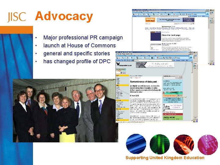 Advocacy • • Major professional PR campaign launch at House of Commons general and