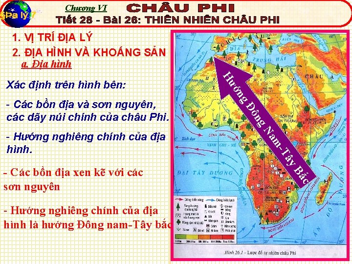 Chương VI 1. VỊ TRÍ ĐỊA LÝ 2. ĐỊA HÌNH VÀ KHOÁNG SẢN a.