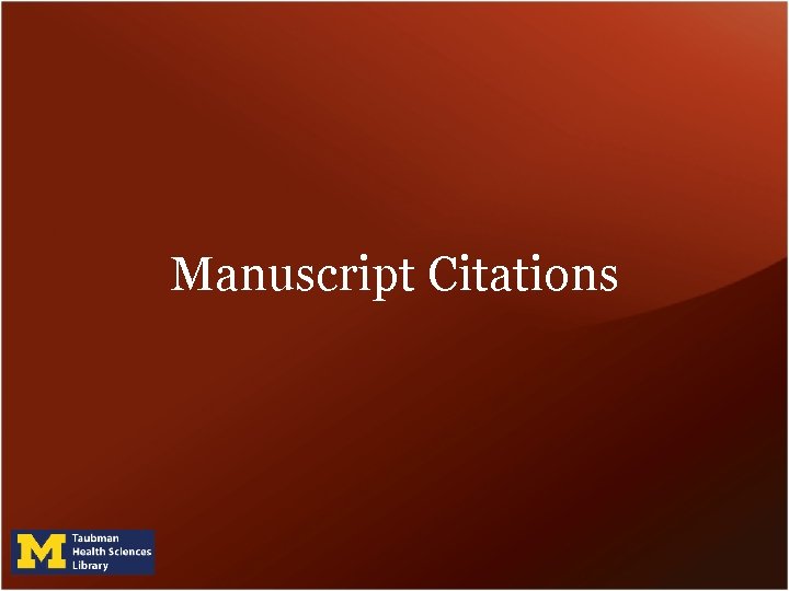 Manuscript Citations 
