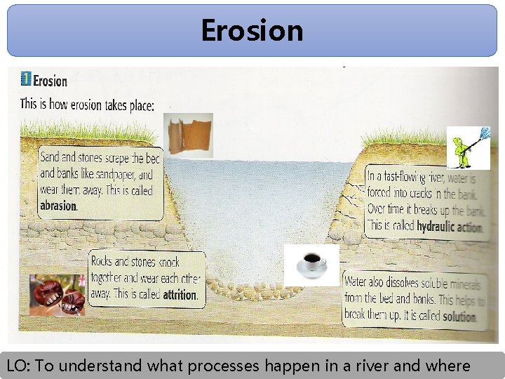 Erosion LO: To understand what processes happen in a river and where 