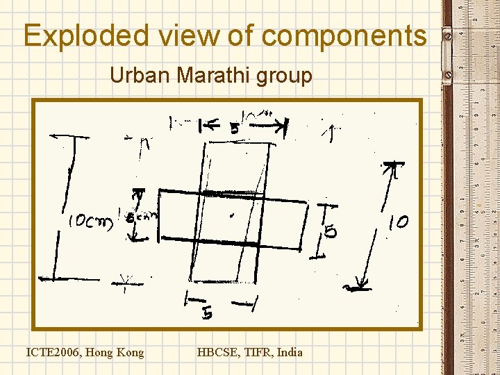 Exploded view of components Urban Marathi group ICTE 2006, Hong Kong HBCSE, TIFR, India Exploded view of components Urban Marathi group ICTE 2006, Hong Kong HBCSE, TIFR, India