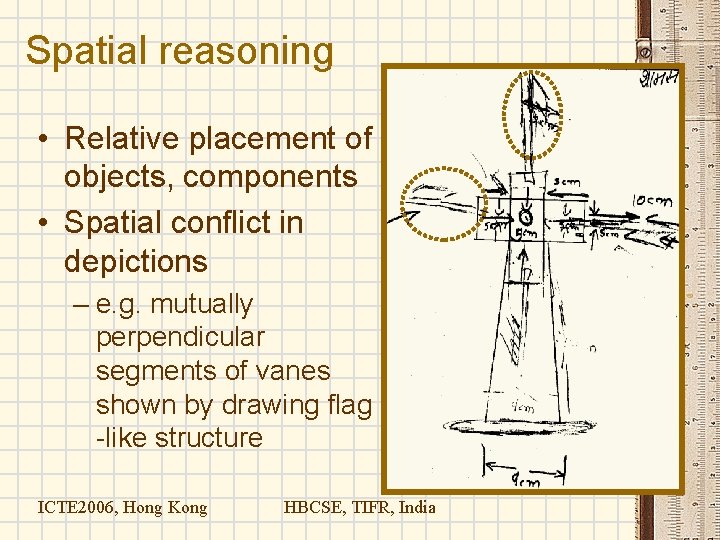 Spatial reasoning • Relative placement of objects, components • Spatial conflict in depictions – Spatial reasoning • Relative placement of objects, components • Spatial conflict in depictions –