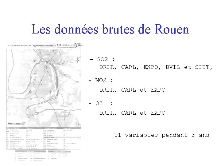 Les données brutes de Rouen - SO 2 : DRIR, CARL, EXPO, DVIL et