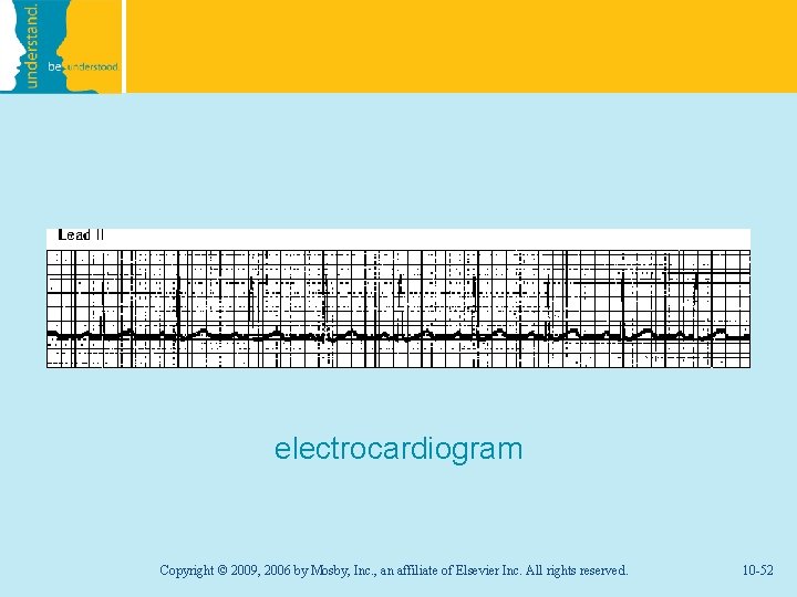 electrocardiogram Copyright © 2009, 2006 by Mosby, Inc. , an affiliate of Elsevier Inc.