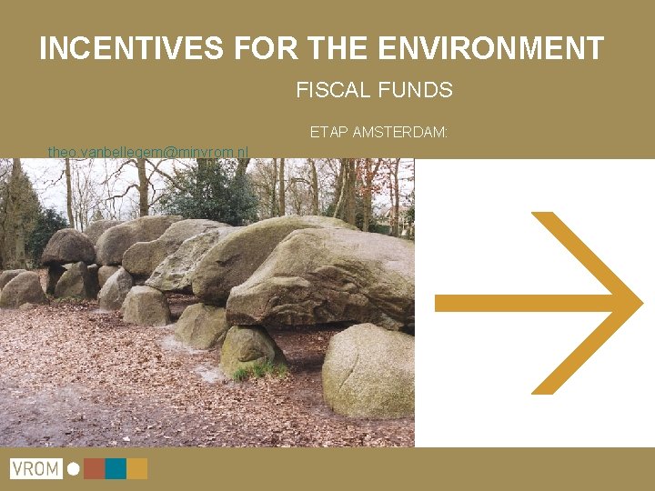 INCENTIVES FOR THE ENVIRONMENT FISCAL FUNDS ETAP AMSTERDAM: theo. vanbellegem@minvrom. nl 