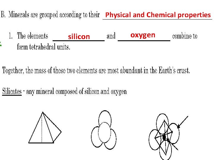 Physical and Chemical properties silicon oxygen 