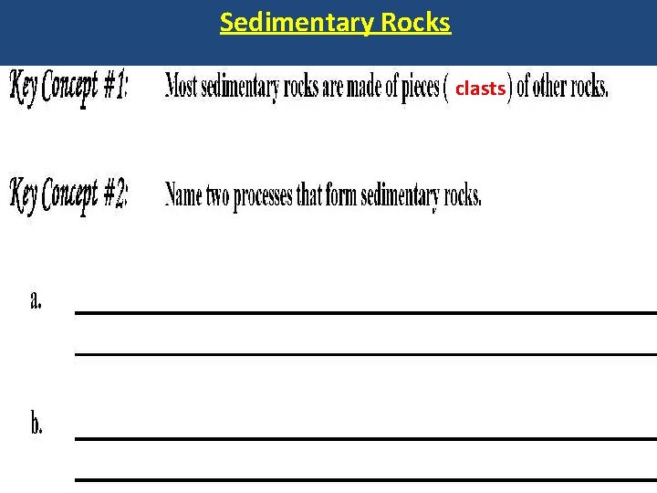 Sedimentary Rocks clasts 