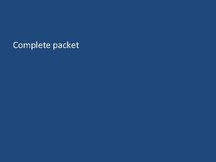 Complete packet 