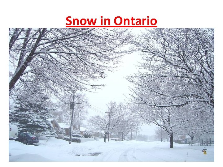 Snow in Ontario 