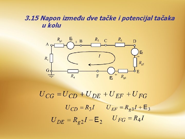 3. 15 Napon između dve tačke i potencijal tačaka u kolu 