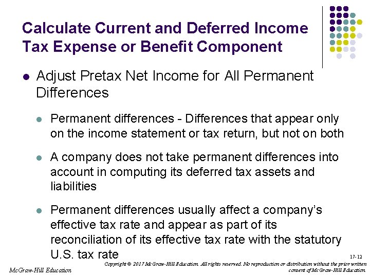 Calculate Current and Deferred Income Tax Expense or Benefit Component l Adjust Pretax Net