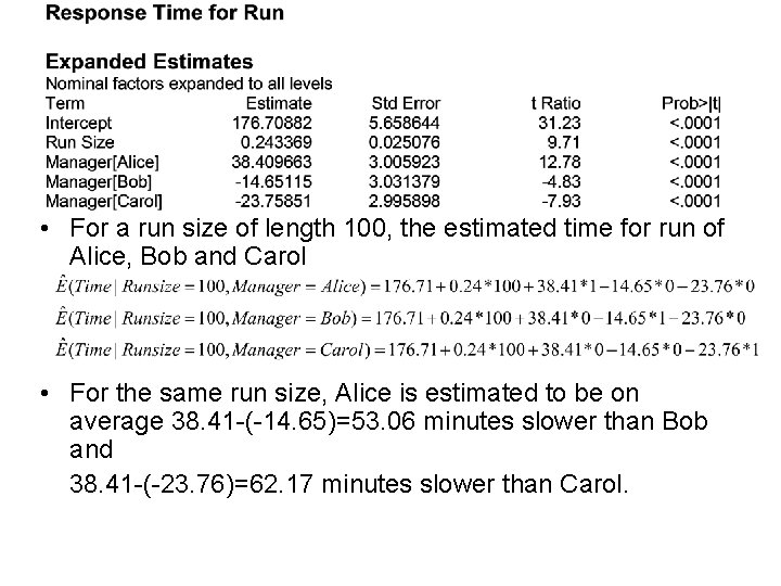  • For a run size of length 100, the estimated time for run