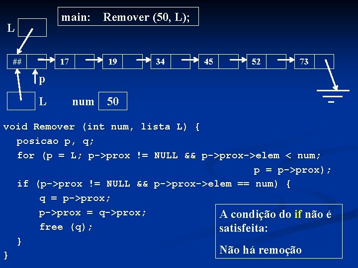main: L ## 17 Remover (50, L); 19 34 45 52 73 p L