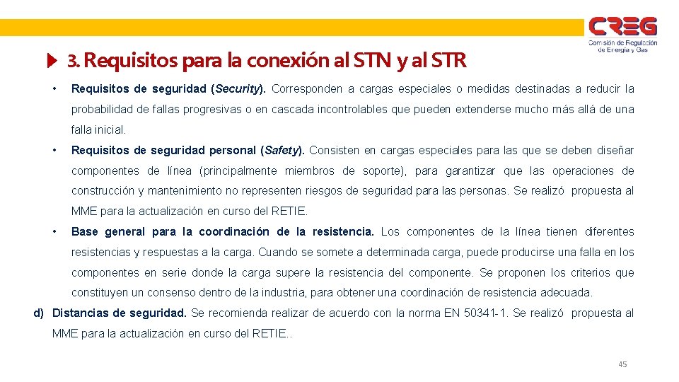 3. Requisitos para la conexión al STN y al STR • Requisitos de seguridad