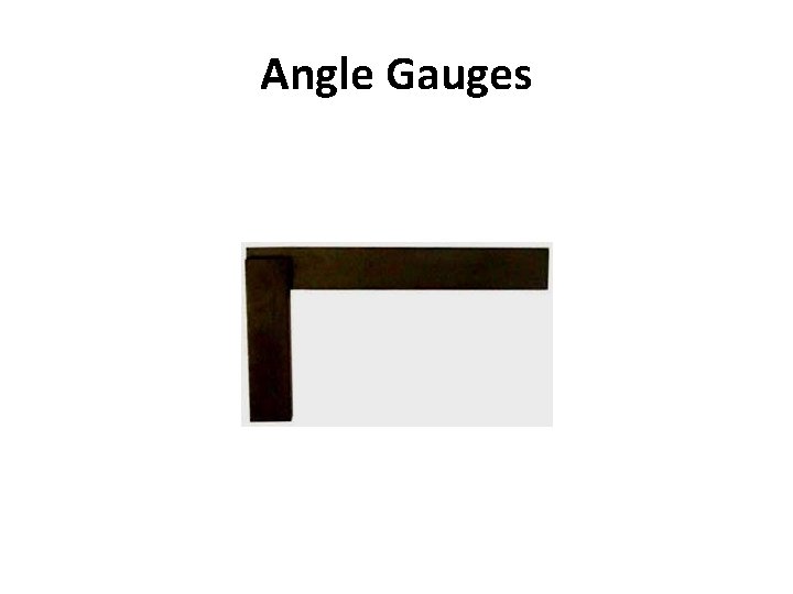 Angle Gauges 