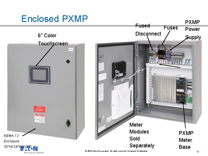 Enclosed PXMP 6” Color Fused Fuses Disconnect PXMP Power Supply Touchscreen NEMA 12 Enclosure