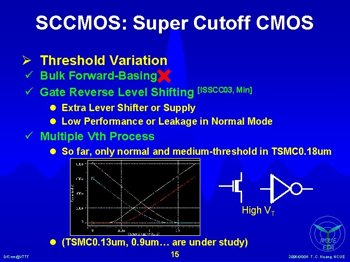 SCCMOS: Super Cutoff CMOS Ø Threshold Variation ü Bulk Forward-Basing ü Gate Reverse Level
