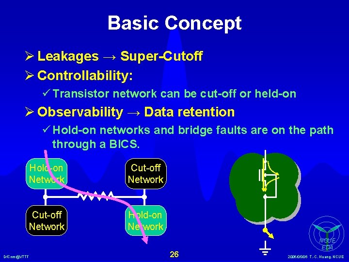 Basic Concept Ø Leakages → Super-Cutoff Ø Controllability: ü Transistor network can be cut-off