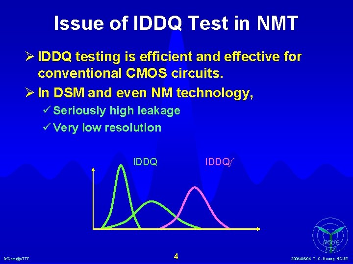 Issue of IDDQ Test in NMT Ø IDDQ testing is efficient and effective for